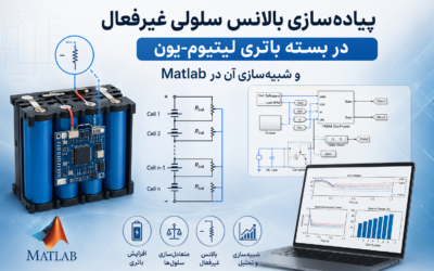 پیاده‌سازی بالانس سلولی غیرفعال در بسته باتری لیتیوم-یون و شبیه‌سازی آن در Matlab