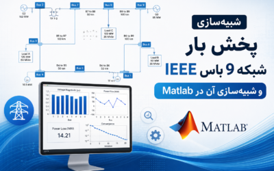 شبیهسازی پخش بار شبکه 9 باس IEEE و شبیهسازی آن در Matlab