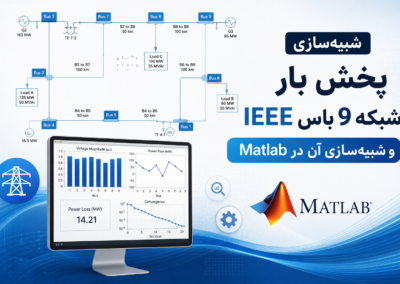 شبیهسازی پخش بار شبکه 9 باس IEEE و شبیهسازی آن در Matlab ChatGPT Image Jun 26, 2026, 04_06_45 PM