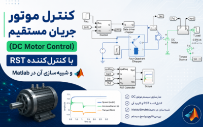 کنترل موتور جریان مستقیم (DC Motor Control) با کنترل‌کننده RST و شبیه‌سازی آن در Matlab