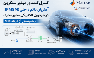 کنترل گشتاور موتور سنکرون آهنربای دائم داخلی (IPMSM) در خودروی الکتریکی محور محرک و شبیه‌سازی آن در Matlab .