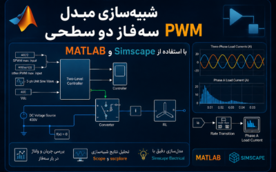 شبیه‌سازی مبدل PWM سه‌فاز دو سطحی با استفاده از MATLAB و Simscape