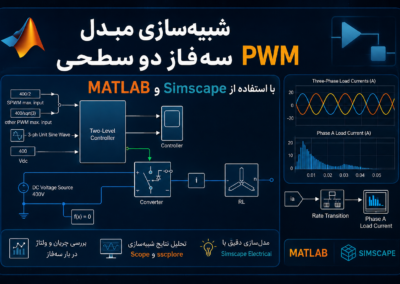 شبیهسازی مبدل PWM سهفاز دو سطحی با استفاده از MATLAB و Simscape ChatGPT Image Jun 30, 2026, 01_14_15 PM