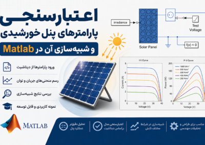اعتبارسنجی پارامترهای پنل خورشیدی و شبیهسازی آن در Matlab ChatGPT Image Jul 1, 2026, 10_36_06 PM