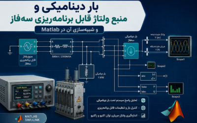 بار دینامیکی و منبع ولتاژ قابل برنامهریزی سهفاز و شبیهسازی آن در Matlab