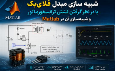 شبیه سازی مبدل فلایبک با در نظر گرفتن نشتی ترانسفورماتور و شبیهسازی آن در Matlab