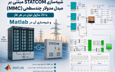 شبیهسازی STATCOM مبتنی بر مبدل مدولار چندسطحی (MMC) با 22 ماژول توان در هر فاز و شبیهسازی آن در Matlab