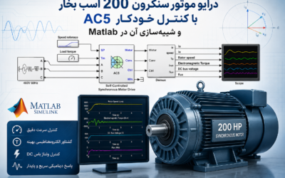 درایو موتور سنکرون 200 اسب بخار با کنترل خودکار AC5 و شبیهسازی آن در Matlab