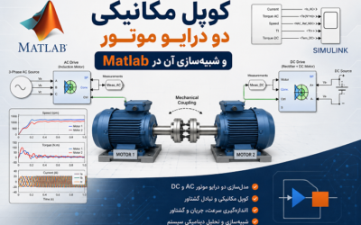 کوپل مکانیکی دو درایو موتور و شبیهسازی آن در Matlab