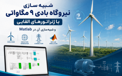 شبیه سازی نیروگاه بادی ۹ مگاواتی با ژنراتورهای القایی و شبیهسازی آن در Matlab
