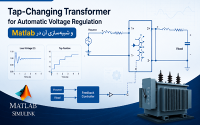 Tap-Changing Transformer for Automatic Voltage Regulation و شبیه‌سازی آن در Matlab