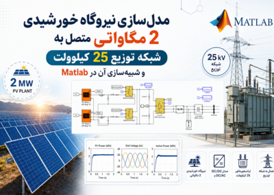 مدلسازی نیروگاه خورشیدی 2 مگاواتی متصل به شبکه توزیع 25 کیلوولت و شبیهسازی آن در Matlab ChatGPT Image Aug 1, 2026, 12_49_55 PM